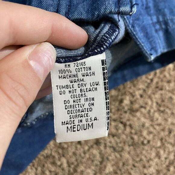 GEPETTO Denim Button Up Shirt Tunic Top VTG Embellished Western Cowgirl Rodeo M - Picture 5 of 7